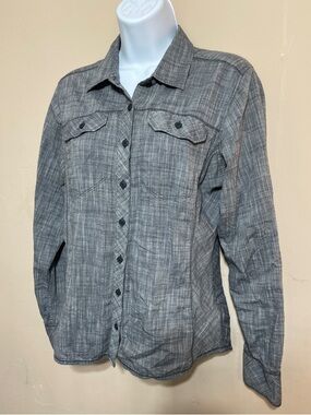 Columbia Gray Plaid Button-Down Shirt